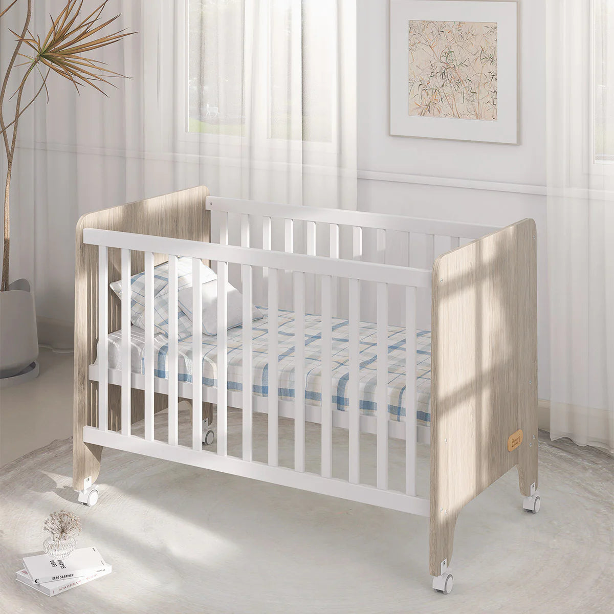 Boori - Natty Compact Baby Cot_ Barley White